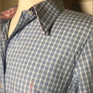 Cardon Cosas Neustras Gingham 3/4 Sleeve Button Front